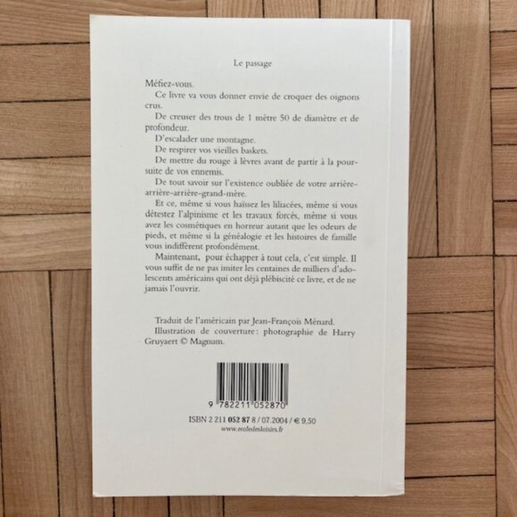 Livre Roman Le Passage - Louis Sachar - Picture 2 of 2